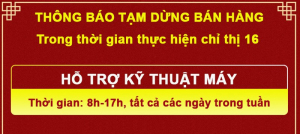 Thông báo tạm dừng hoạt động trong thời gian thực hiện chỉ thị 16 về phòng chống Covid