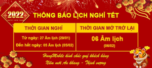 THÔNG BÁO LỊCH NGHỈ TẾT 2022 | HUNGMOBILE