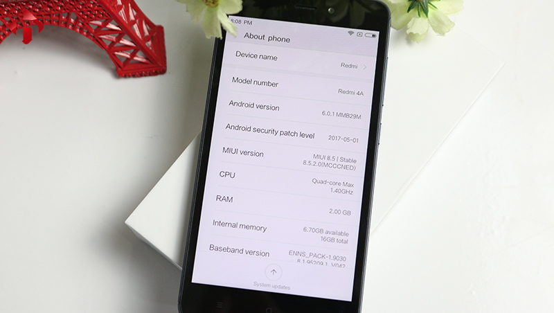 Cấu hình của Go998 Redmi 4A