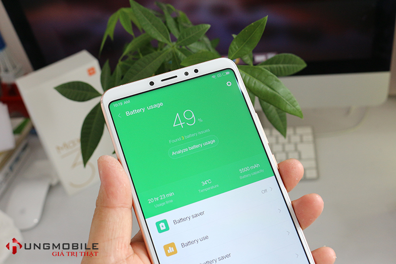Thời lượng pin Go998 Mi Max 3