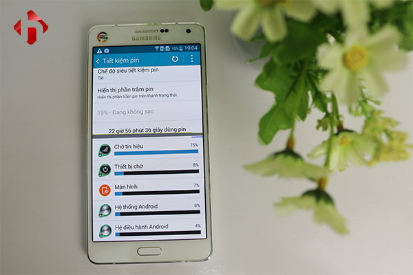 Thời lượng pin đáng nể trên 39Go99 Galaxy A7 2015