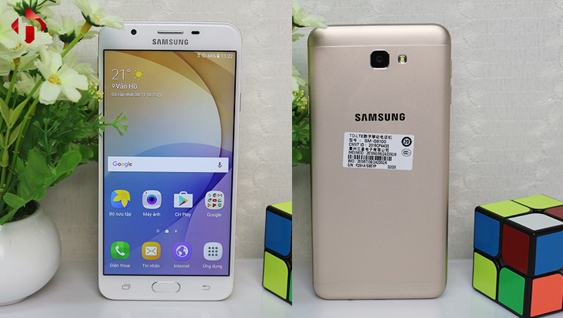 Thiết kế mặt trước và mặt sau của Galaxy On7 2016